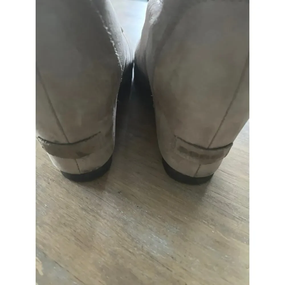 Sorel Womens Conquest Wedge Holiday Boots 9 Beach Fawn Leather Distressed